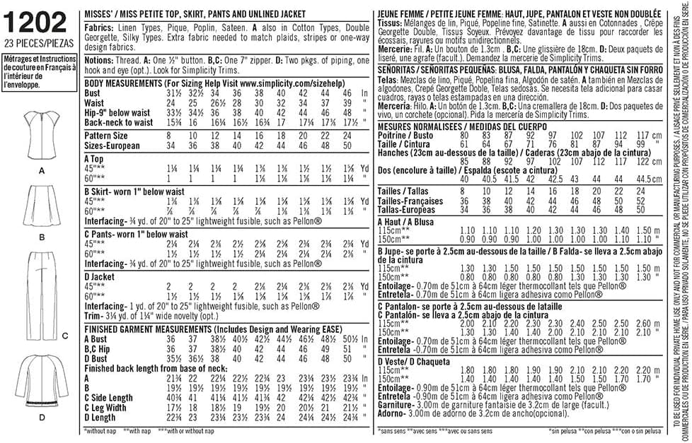Simplicity Creative Patterns 1202 Misses' and Miss Petite Sportswear, K5 (8-10-12-14-16) - Image 4