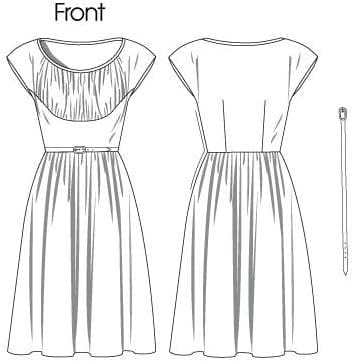 Vogue Patterns V8728 Misses' Dress and Belt, Size FF (16-18-20-22) - Image 7