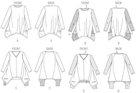 Butterick Patterns B5925ZZ0 B5925 Misses' Top Sewing Template, Size ZZ (LRG-XLG-XXL) - Image 4