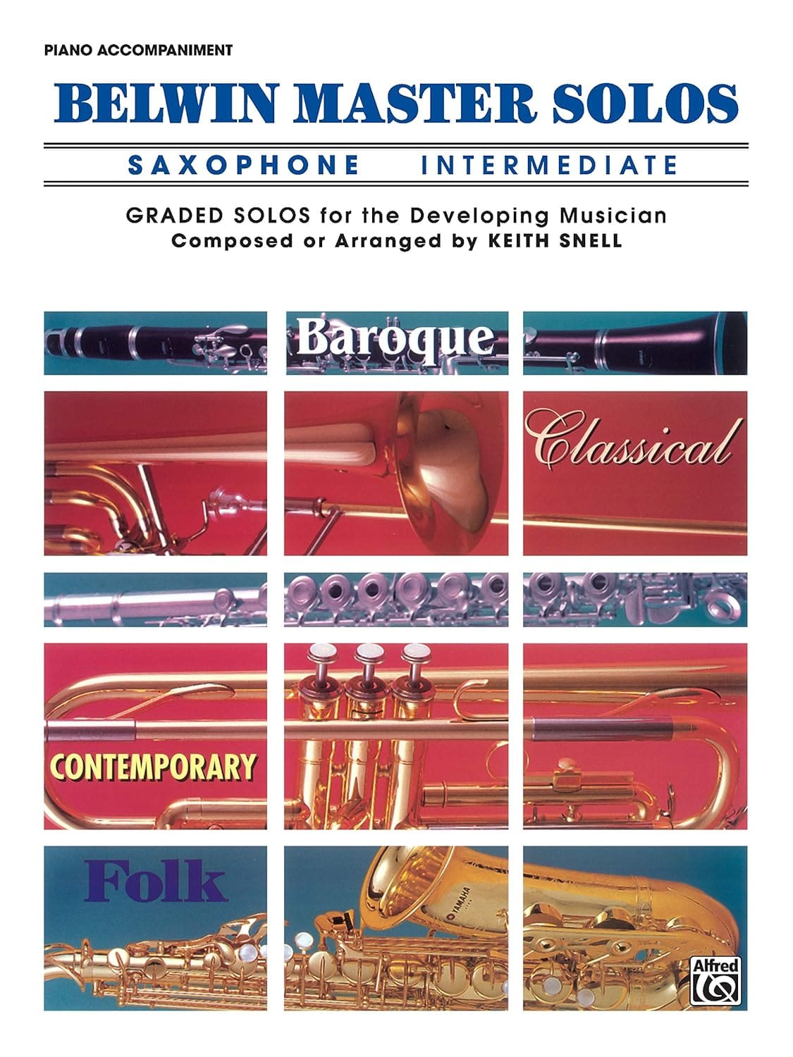 Belwin Master Solos (Alto Saxophone), Vol 1: Intermediate Piano Acc. (Belwin Master Solos, Vol 1)