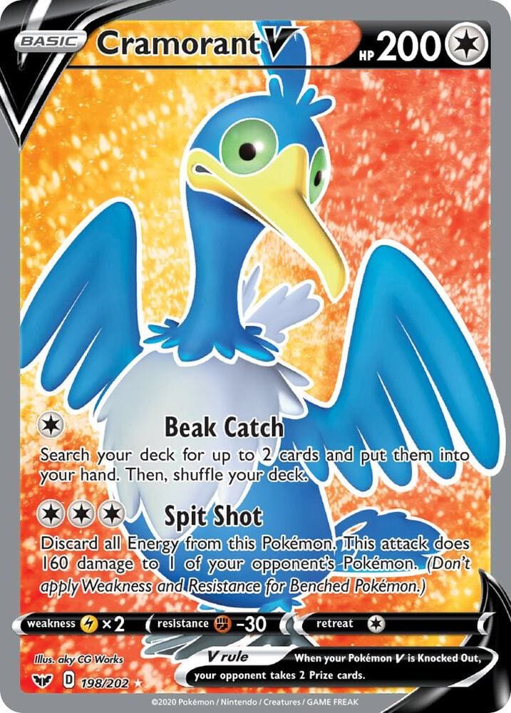 Cramorant V (Full Art) - SWSH01: Sword & Shield Base Set (SWSH01)
