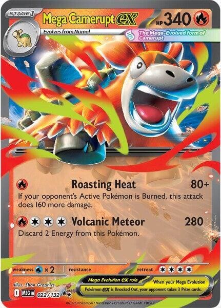 Mega Camerupt ex - 022/132 - ME01: Mega Evolution (MEG)